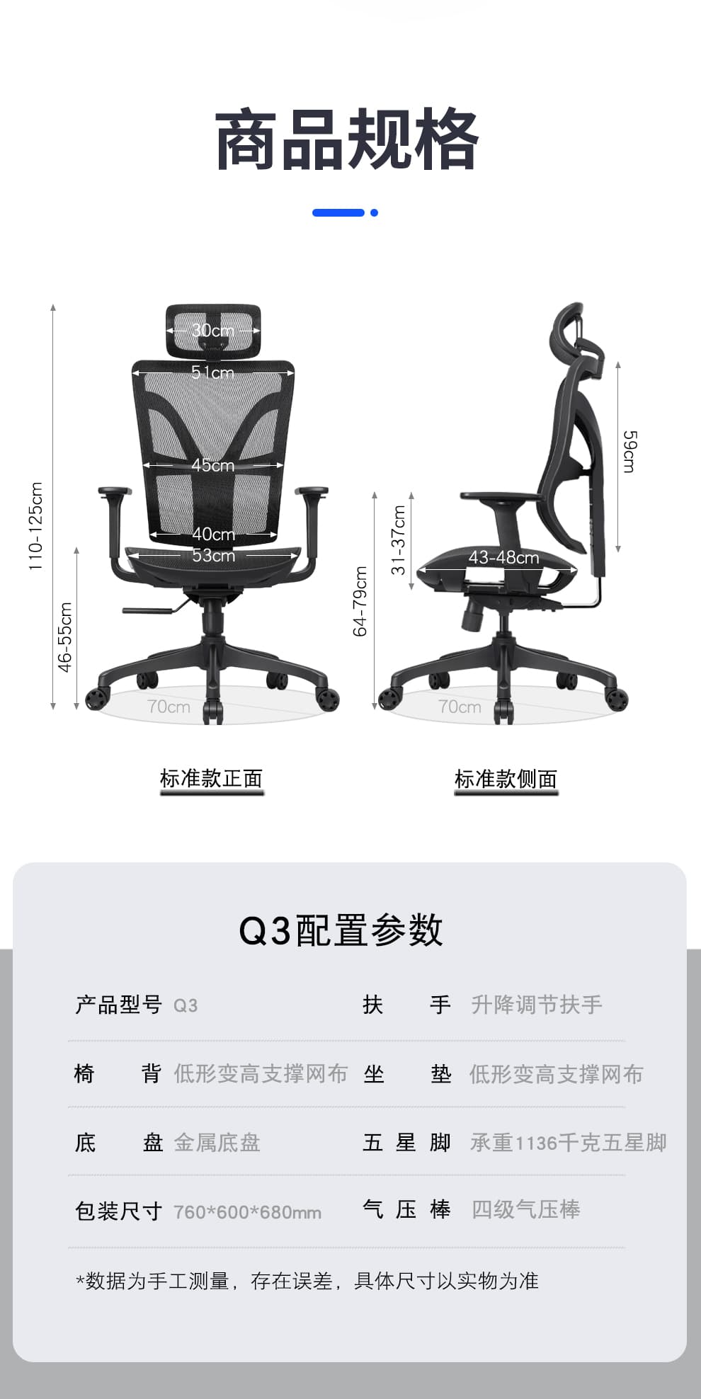 享耀家 Q3 规格参数